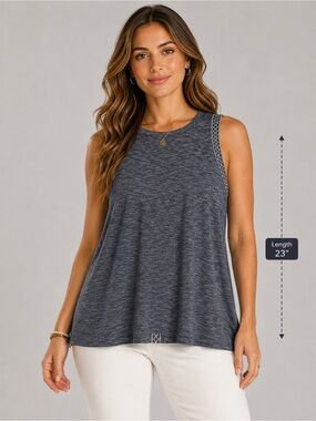 W5 Women's Heathered Gray Sleeveless Tank Top |
Size Large